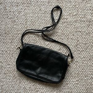 Black Leather Crossbody Bag